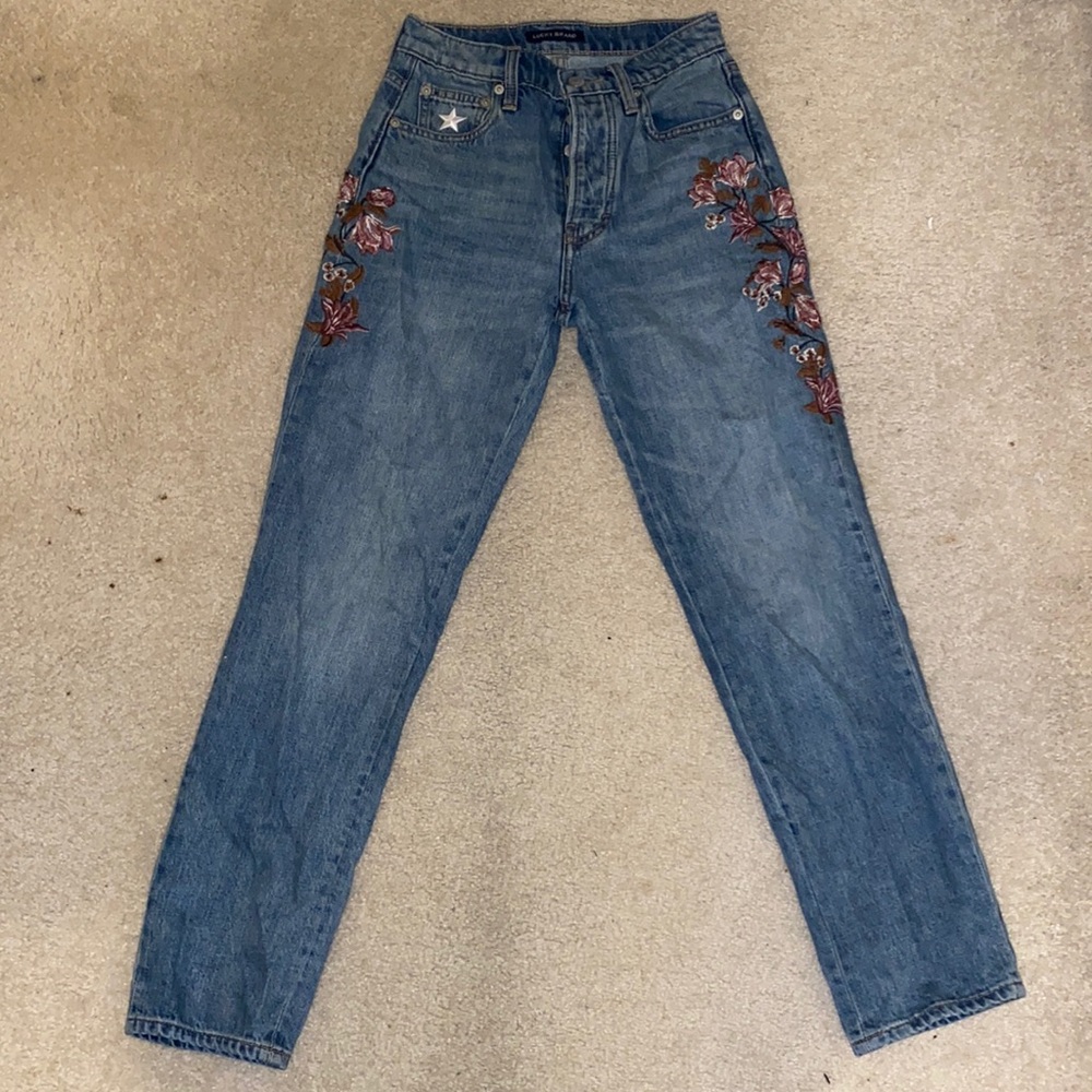 Lucky brand jeans with hand patched stars :)